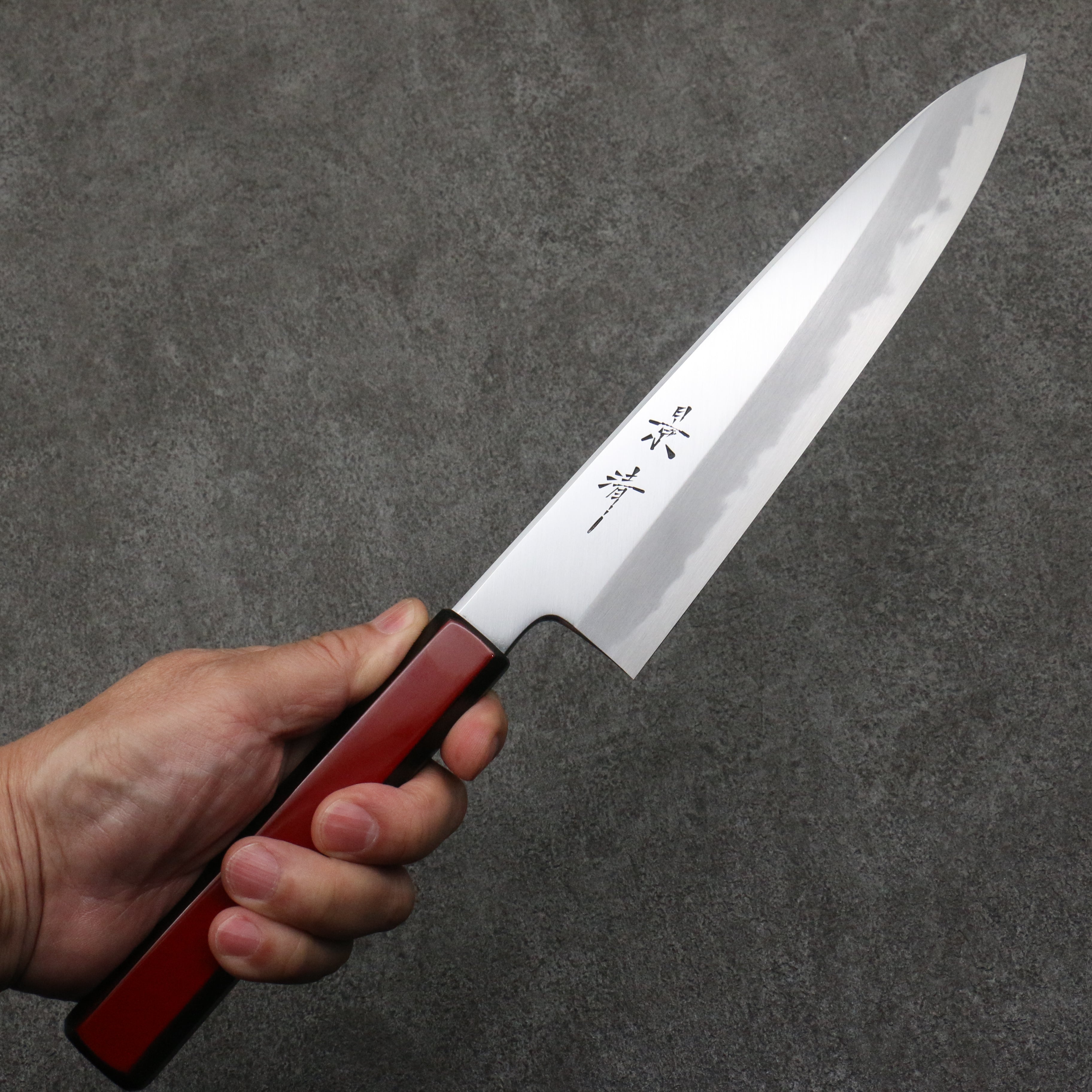 Premium Kagekiyo White Steel No.1 Gyuto 210mm Japanese Chef Knife - Akaro Lacquered Magnolia Handle - Perfect for Sushi, Sashimi & Precision Cutting