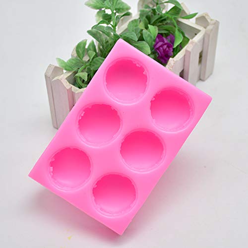 6-Cavity 3D Macaron Silicone Mold for Baking - DIY Fondant, Chocolate, Candy, Soap, Bath Bomb & Cupcake Decorations - Perfect for Desserts, Party Treats & Cake Toppers
