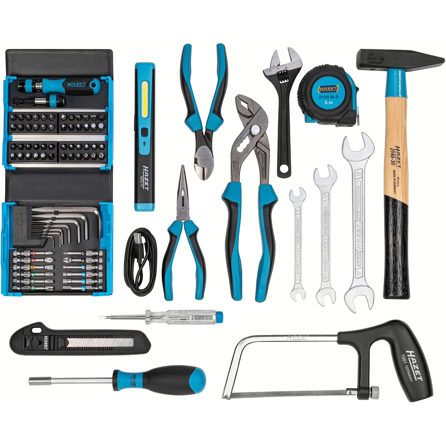 Hazet 190L 136/83 Professional Tool Box with Assortment - Durable Storage for Mechanics, Electricians & DIY Projects