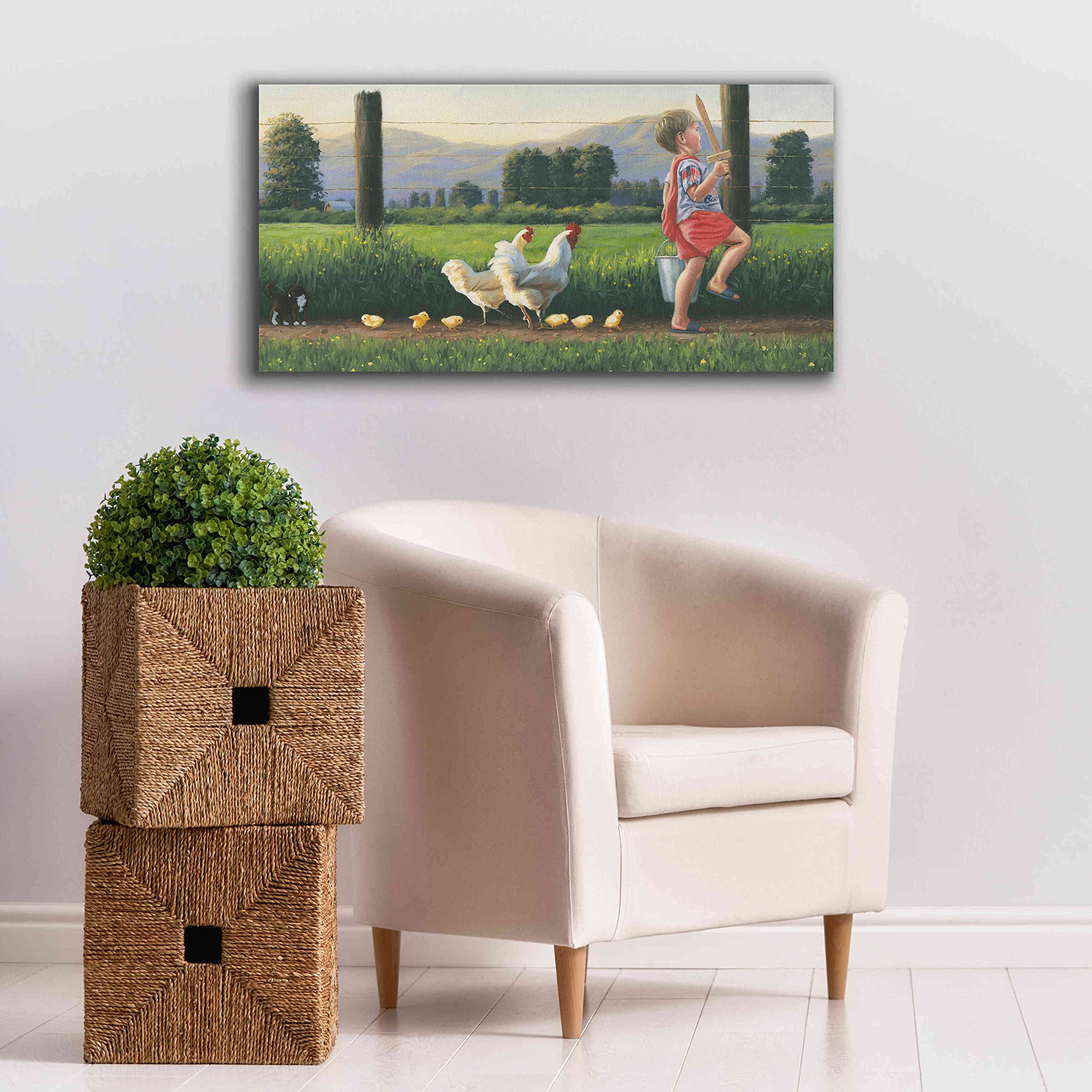 Epic Graffiti 'Fearless Leader' by James Wiens - Stretched Canvas Wall Art 40x20 Inches - Modern Urban Home Decor for Living Room, Bedroom & Office