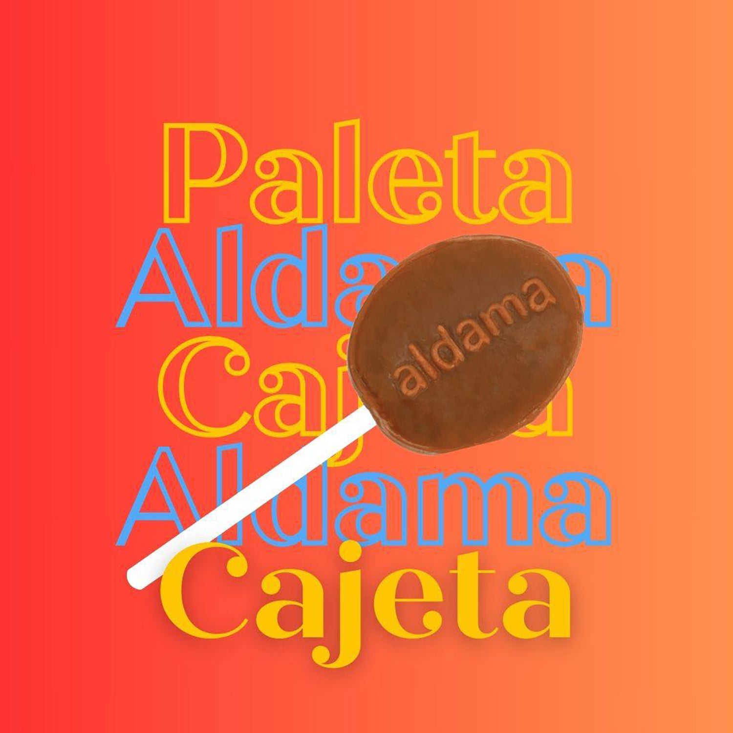Aldama Paleta Tira Cajeta Mexican Candy - 10ct Bag | Authentic Goat Milk Caramel Lollipops for Parties, Gifts & Snacking