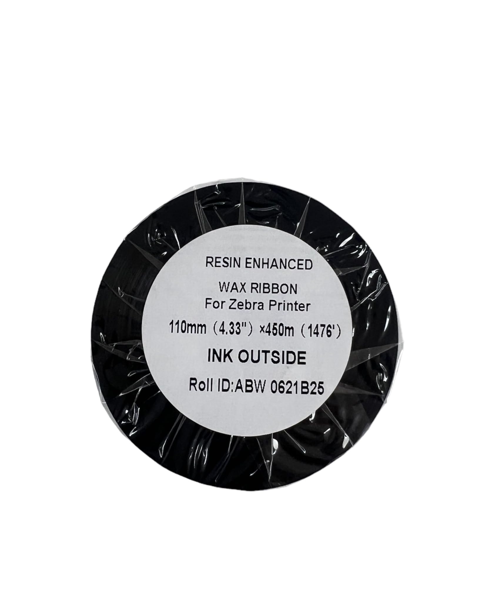 Premium Thermal Transfer Printer Ribbon Rolls - 48 Bulk Black Resin-Enhanced Wax Ribbons (4.33