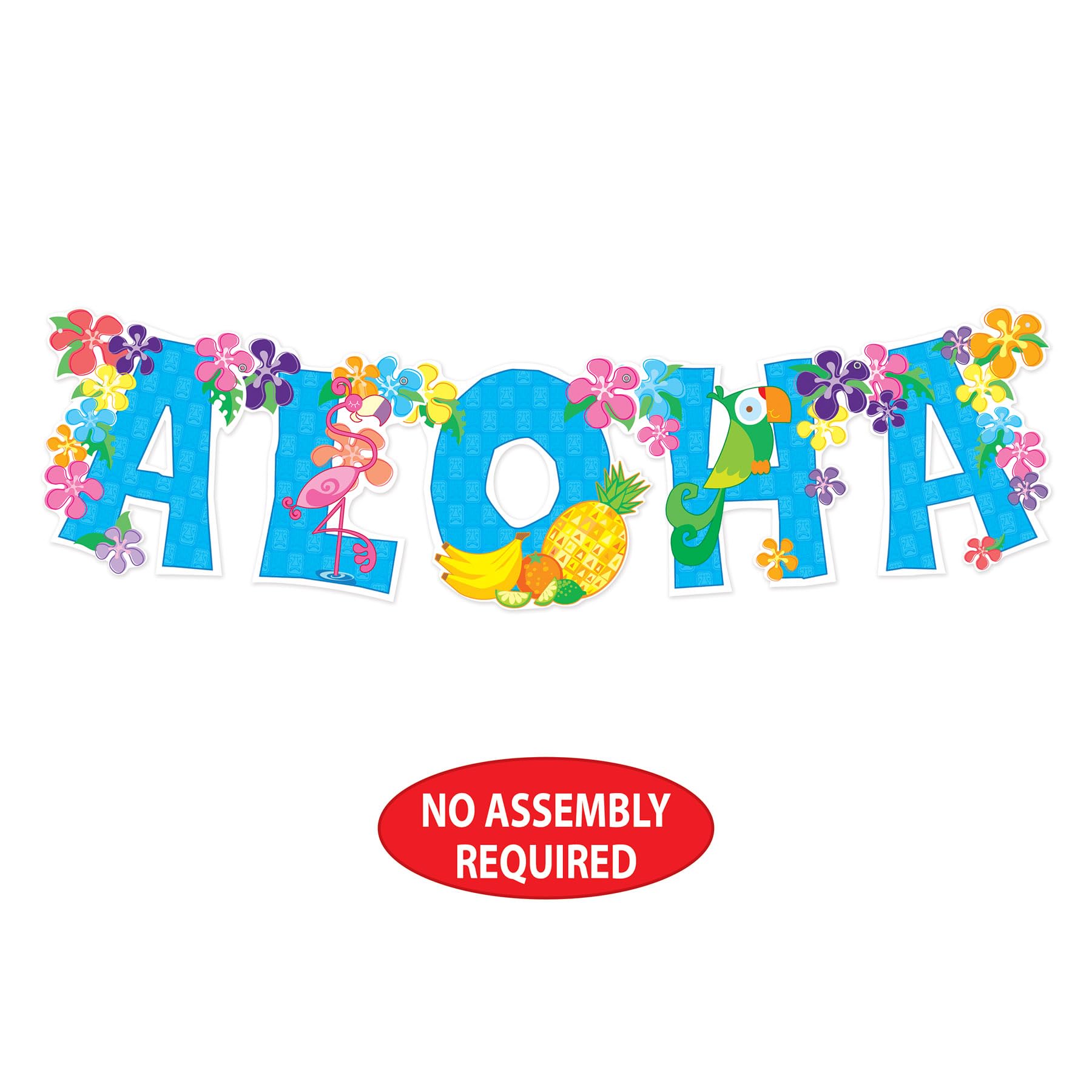Aloha Streamer Party Accessory - 1 Count Pack - Perfect for Luau, Hawaiian Themed Parties & Tropical Celebrations