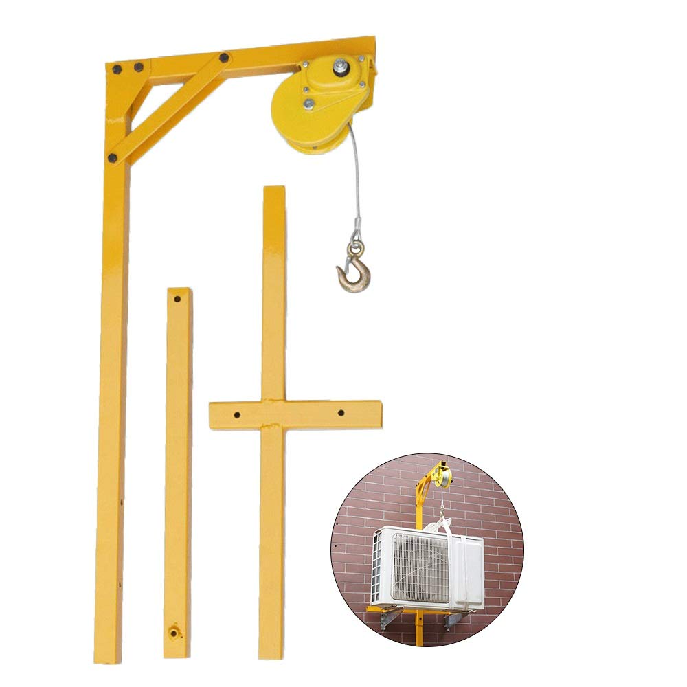 10M Stainless Steel Air Conditioner Installation Lifting Crane Tool - Heavy Duty AC Outdoor Bracket & Lift (32.8ft) for Home & Commercial HVAC Setup