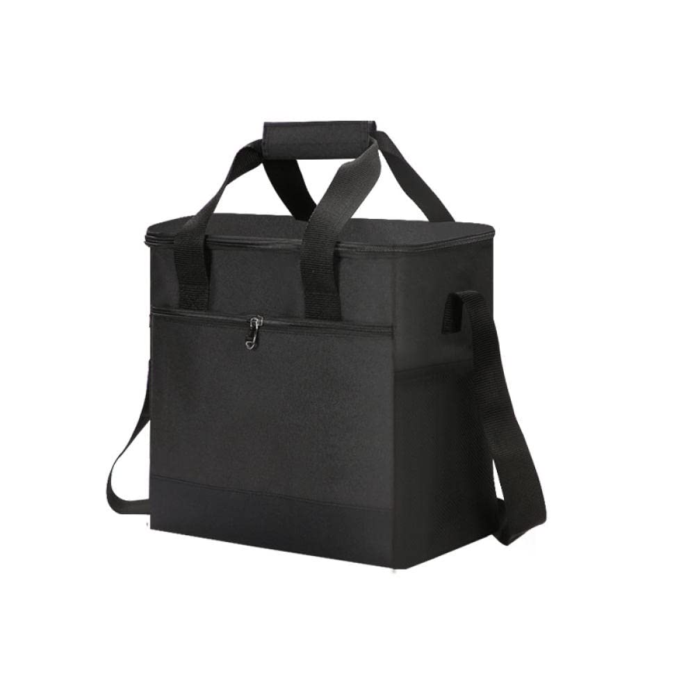 Collapsible Insulated Cooler Bag - 15L Leakproof Soft-Sided Portable Tote for Lunch, Shopping, Camping & Outdoor Activities | Perfect for Picnics, Beach Trips & Family Outings | Black