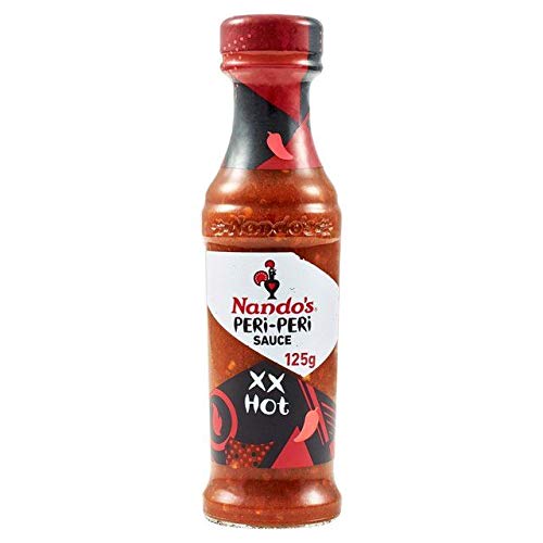 Nando's Peri-Peri Sauce XX Hot 125g - Authentic African Chili Sauce - Perfect for Grilling, Marinades & Spicy Food Lovers