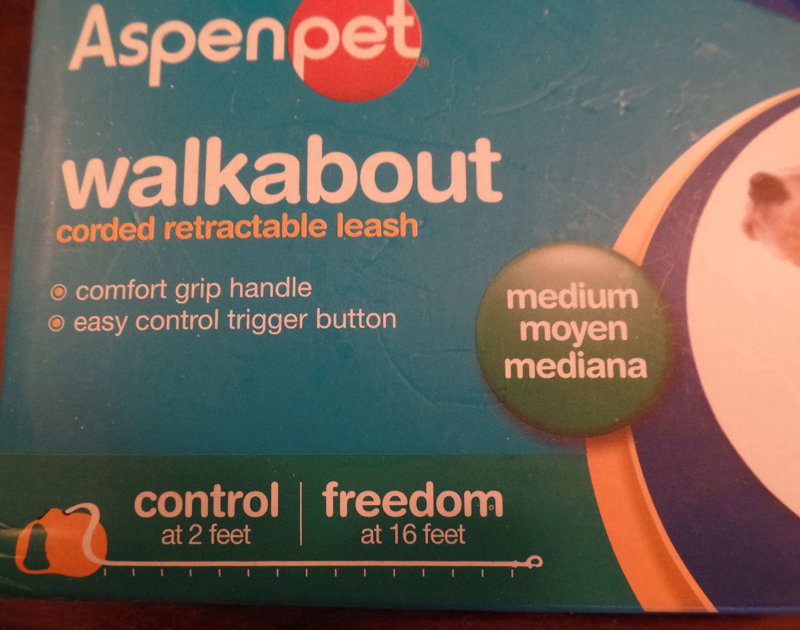 ASPEN PET 30675 Dog Leash - Durable Nylon Pet Leash for Small Medium Large Dogs - Adjustable & Reflective for Safety - Perfect for Walking, Training & Outdoor Adventures