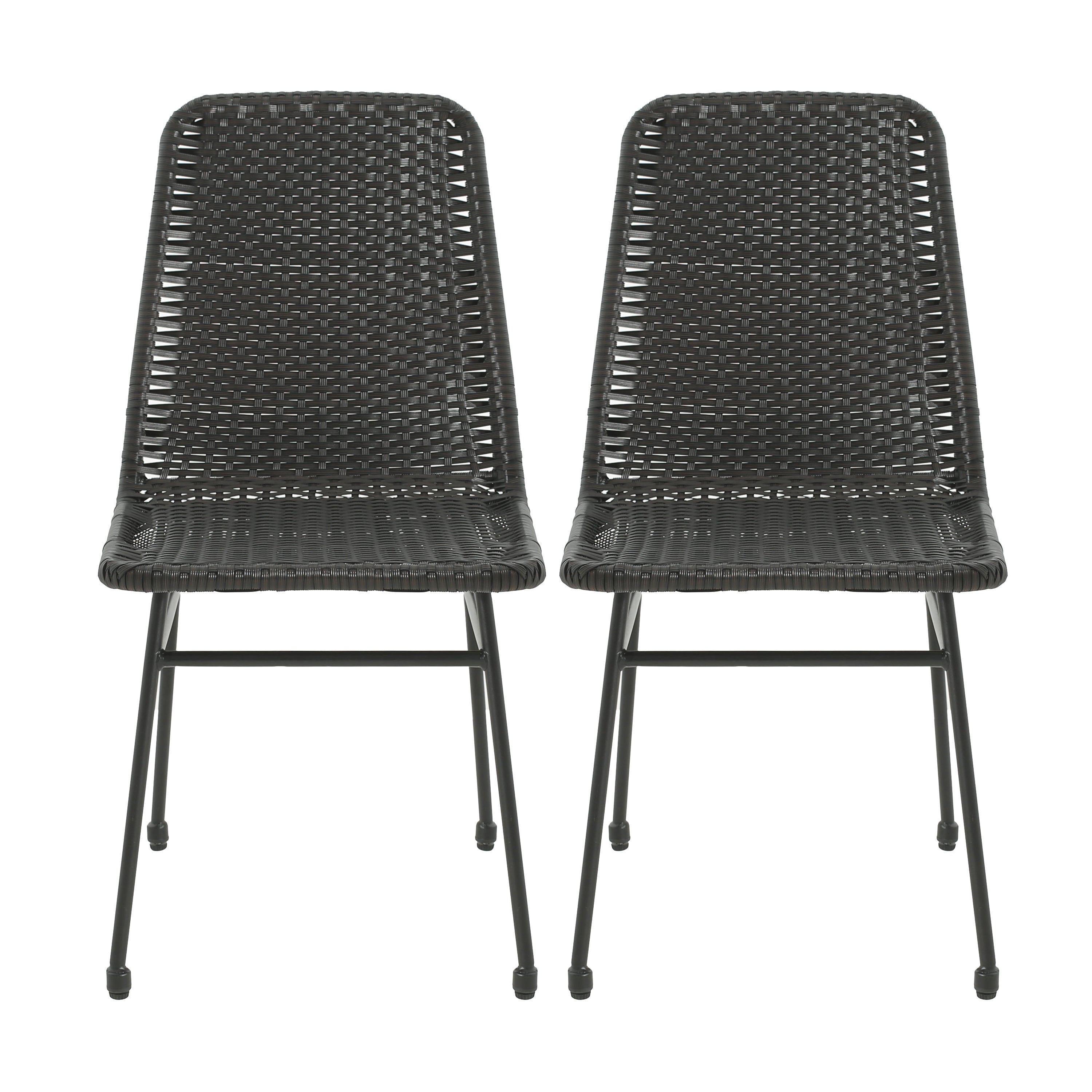 Dark Brown Dining Chairs Set of 2 - Modern Wooden Kitchen Chairs for Dining Room, Restaurant & Home Decor
