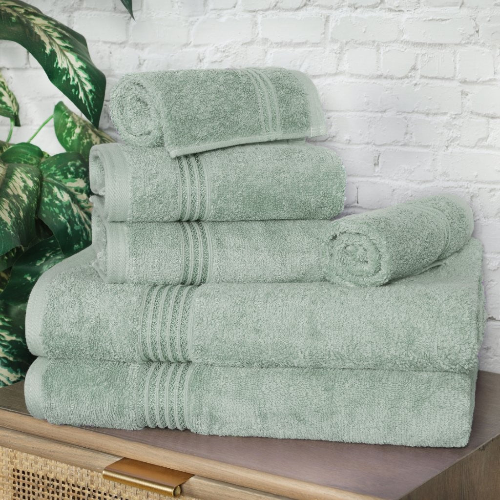 Premium 6-Piece Egyptian Cotton Towel Set - Ultra Soft, Highly Absorbent Bath Towels for Spa, Hotel & Luxury Home Use