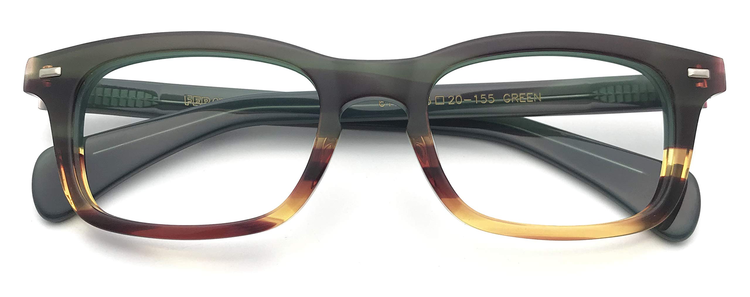 Stylish Acetate Eyeglasses for Men & Women - Non-Prescription Rectangle Fashion Glasses with Thick Frame - Perfect for Reading, Work & Everyday Wear