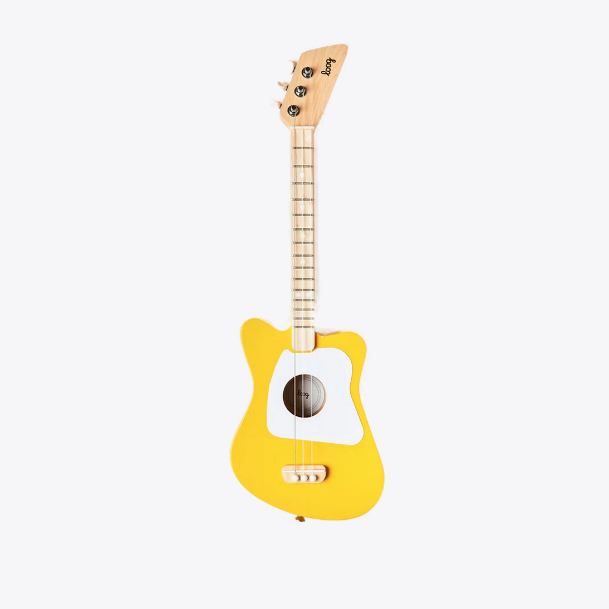 Loog Mini Acoustic Guitar for Kids | 3-String Beginner Guitar | Yellow Musical Instrument for Toddlers & Children | Perfect for Birthday Gifts, Music Lessons & Home Playtime