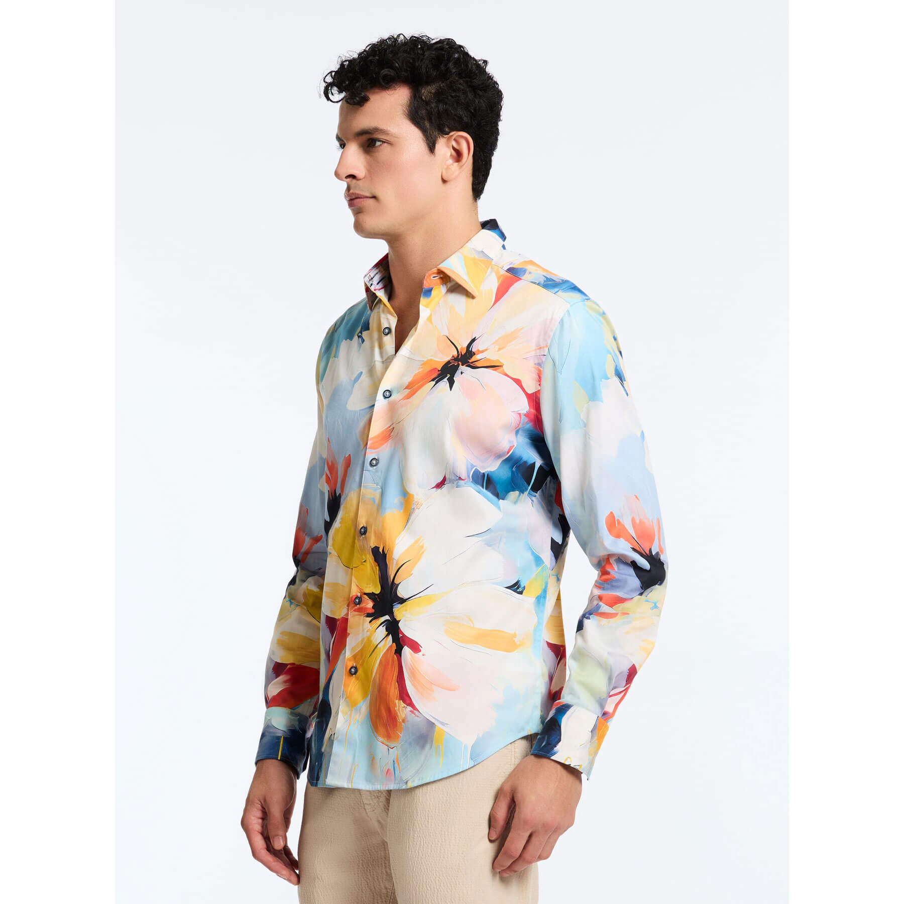 Robert Graham Flora Grande Classic Fit Sport Shirt for Men - Stylish Casual Button Down Shirt with Vibrant Floral Print - Perfect for Office, Parties & Outdoor Events