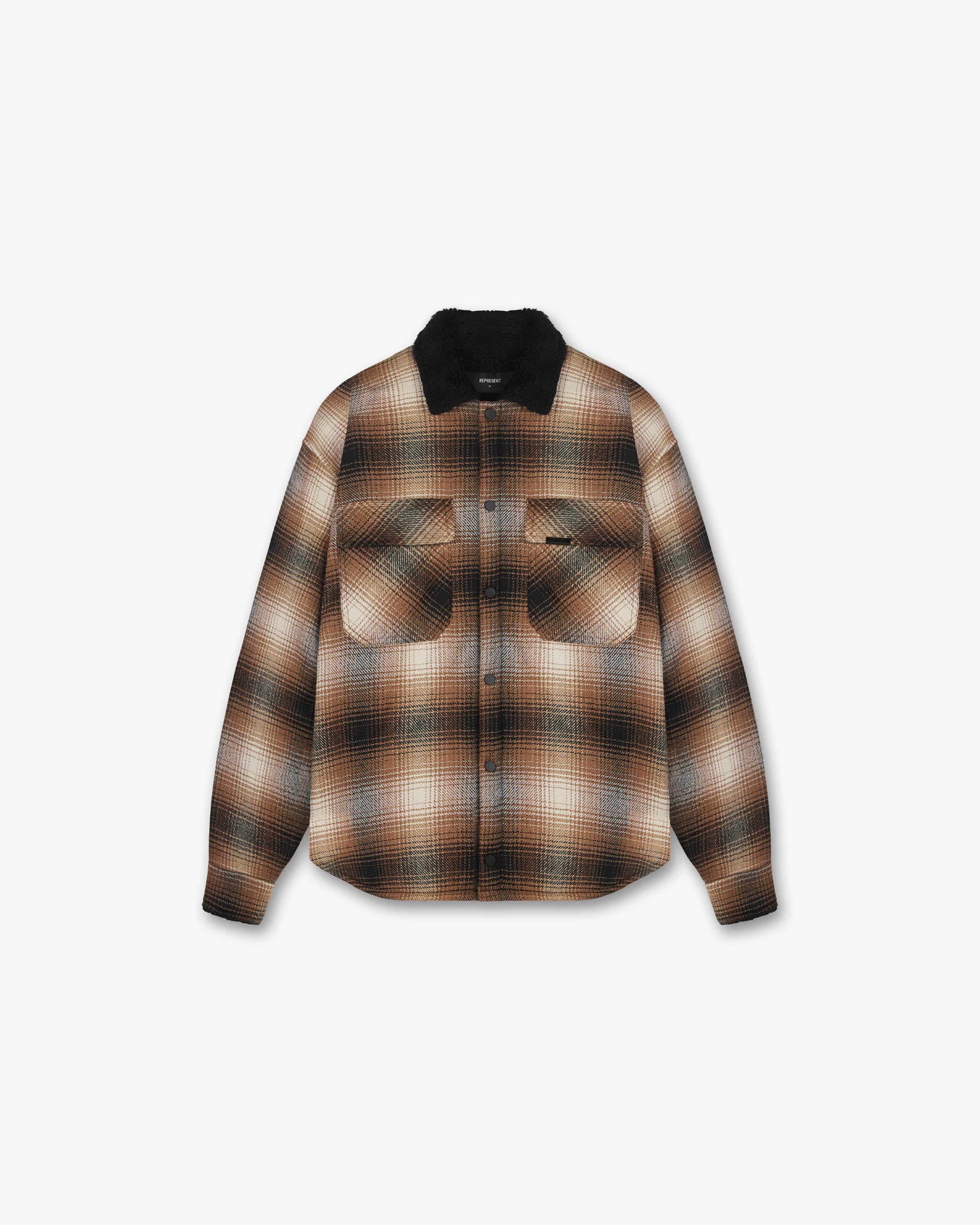 Sherpa Shirt for Men - Soft & Warm Brown Fleece Button-Up - Perfect for Winter Outdoor Activities & Casual Wear