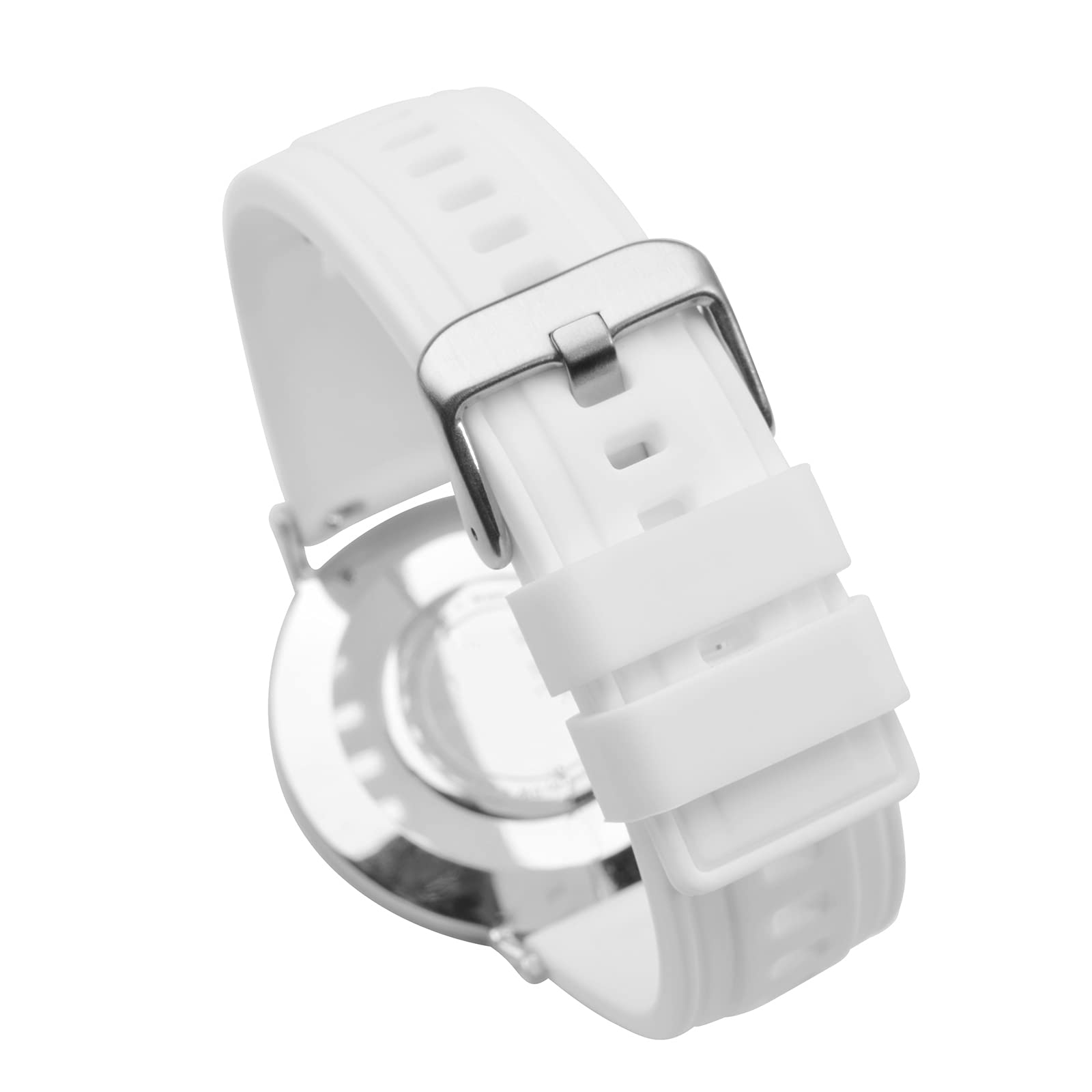 ANNEFIT 22mm Silicone Watch Band for Men - Quick Release Soft Rubber Replacement Strap (White) - Perfect for Sports, Work & Everyday Wear