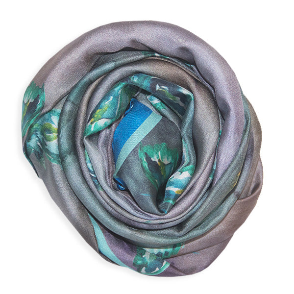 Elegant Long Silk Scarf with Spring Wings Design - Perfect for Women's Fashion Accessories, Office Wear, and Special Occasions