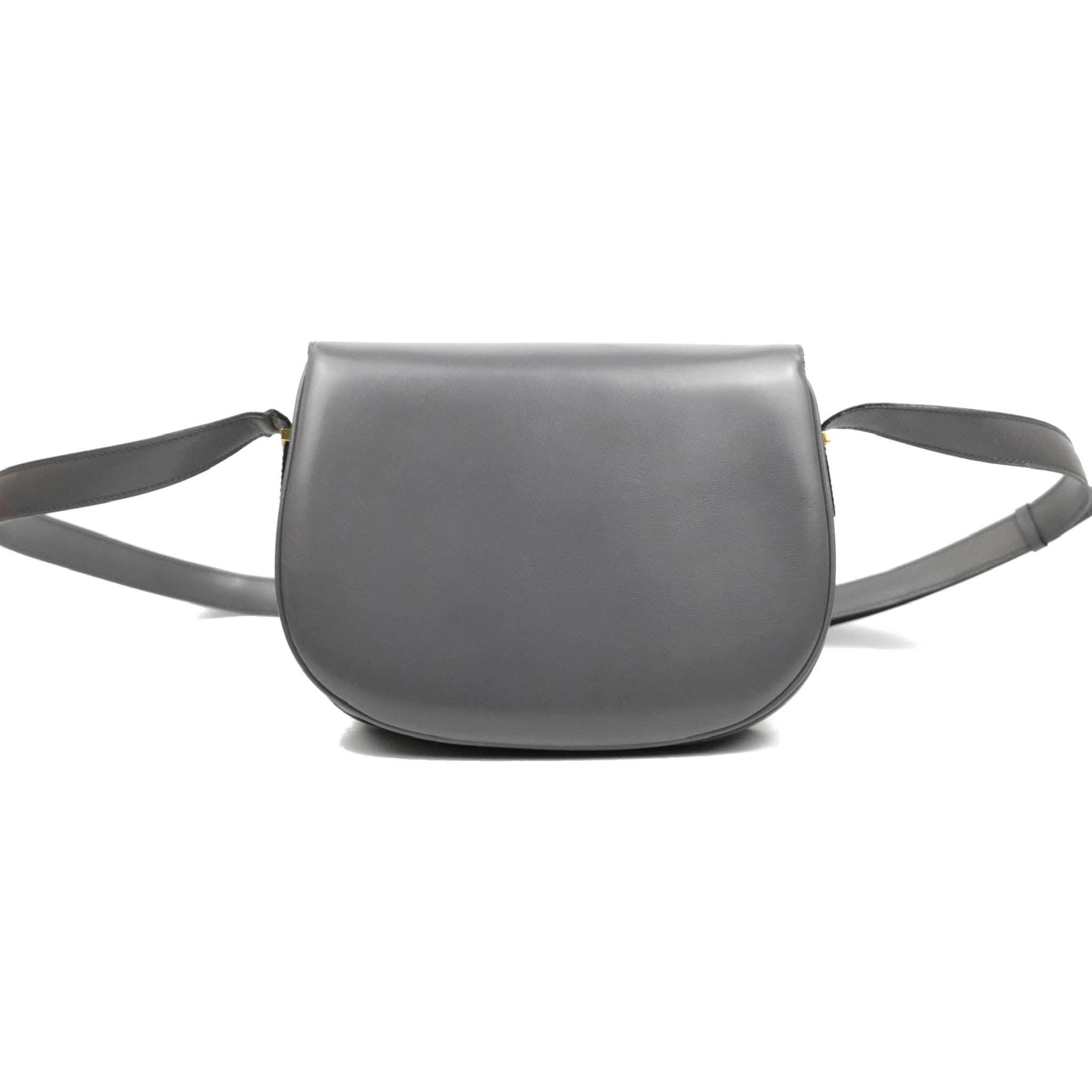 Vintage Celine Royal Triomphe Lock Crossbody Bag in Grey - Elegant Shoulder Purse for Women, Perfect for Date Night & Evening Events