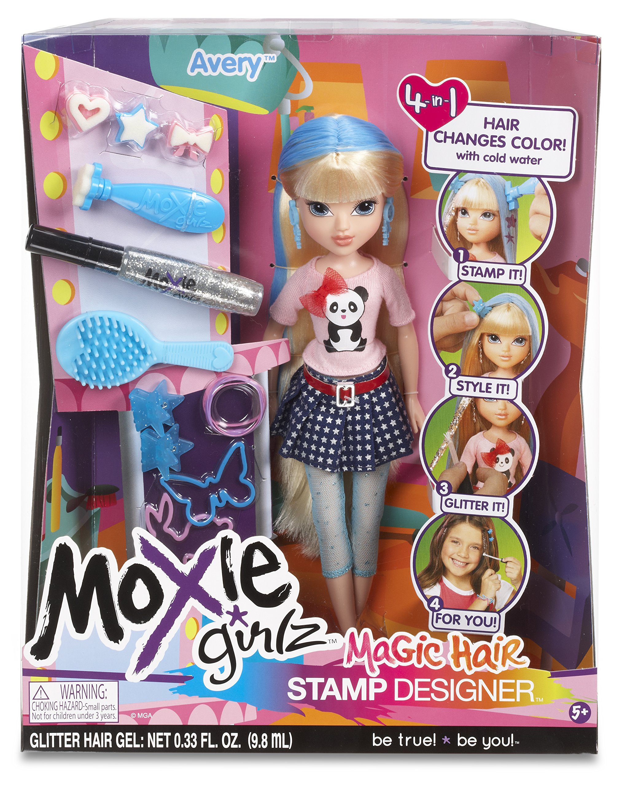 Magic Hair Stamp Doll for Kids - Fun Styling Toy Gift