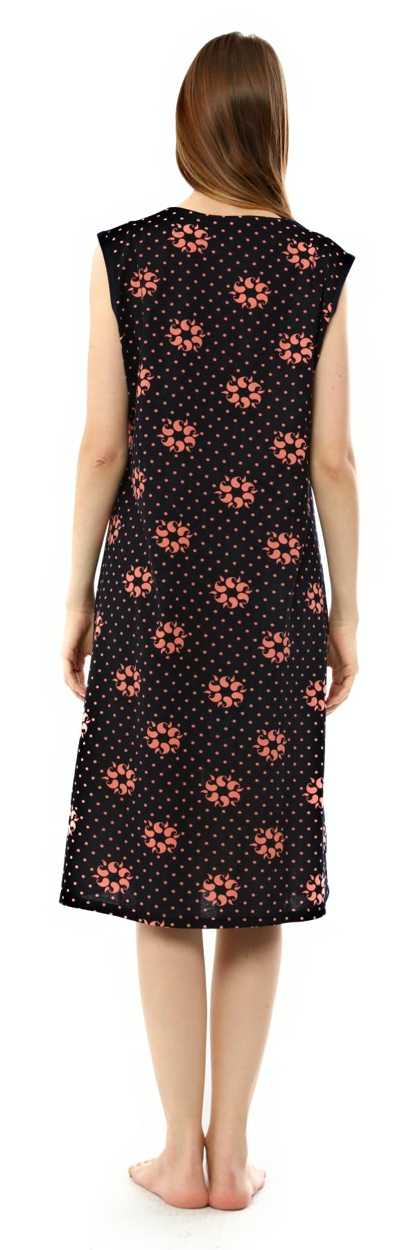 La Serren Women's 100% Cotton Zipper Front Sleeveless Summer Dress - Casual House Robe for Lounge, Beach Cover-Up & Sleepwear