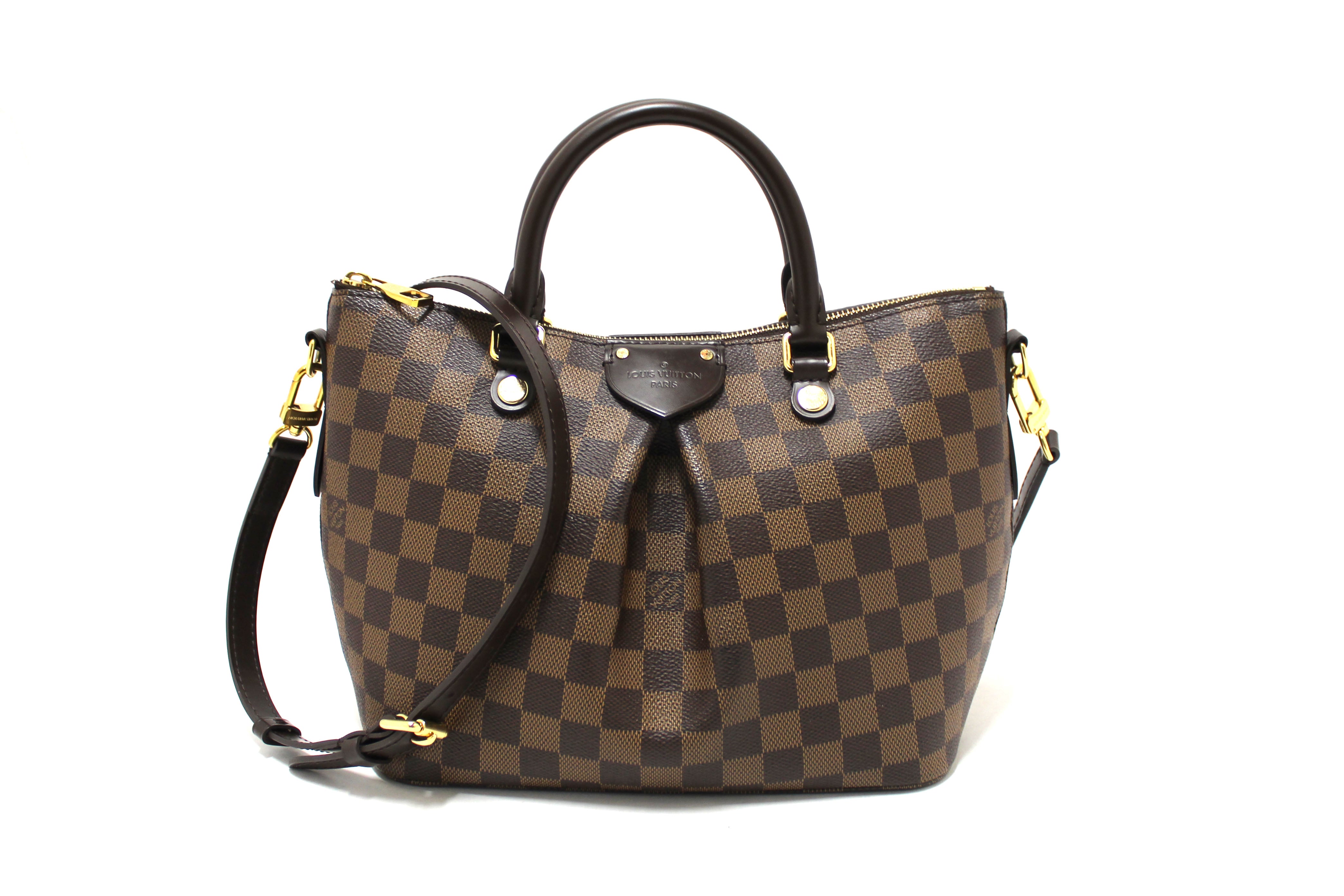 Authentic Louis Vuitton Damier Ebene Siena PM Crossbody Bag - Luxury Leather Shoulder Purse for Women, Perfect for Work, Travel & Everyday Use