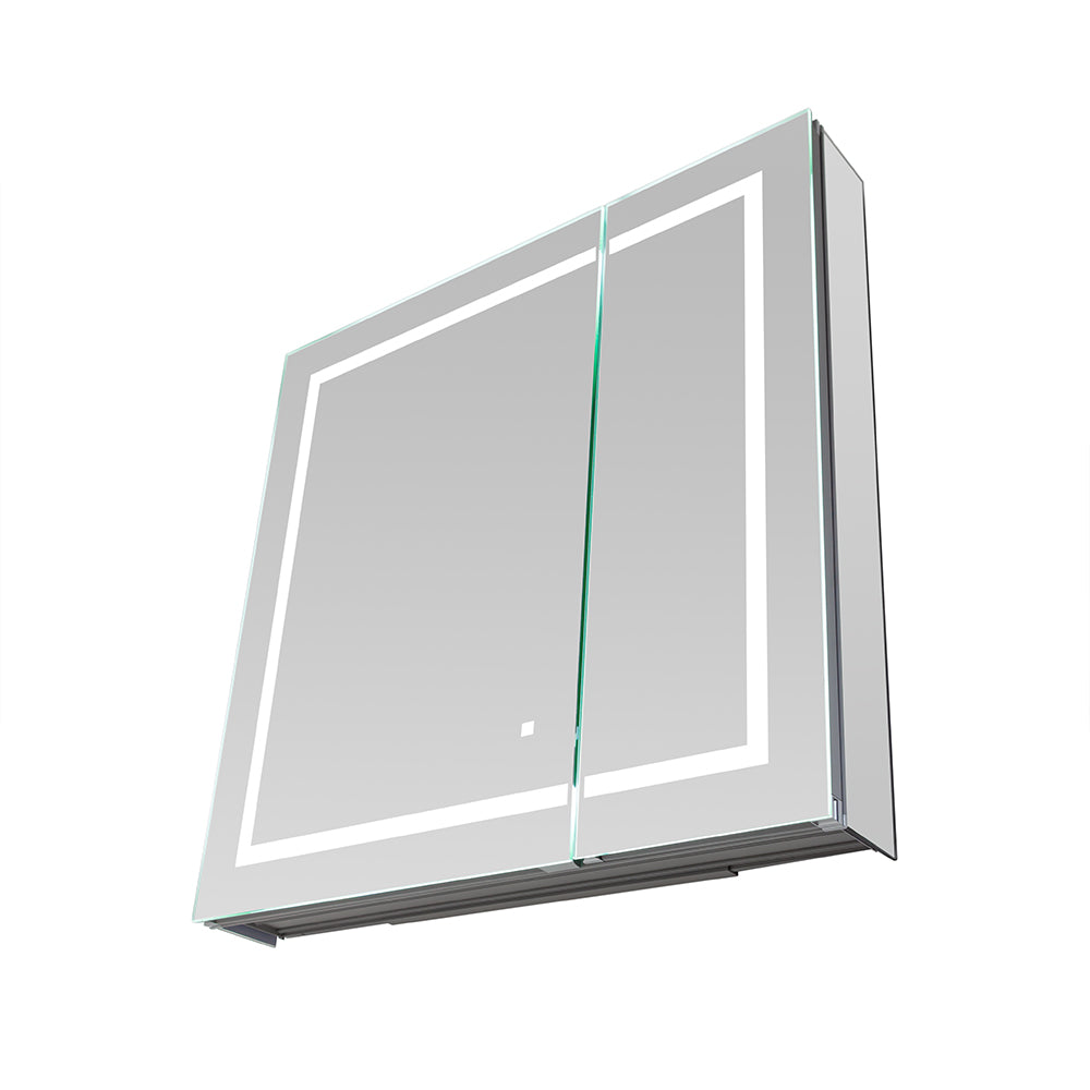 Aquadom Royale Basic Q 30x30 LED Lighted Bathroom Medicine Cabinet - Perfect for Modern Bathrooms & Vanities with Built-In Lighting