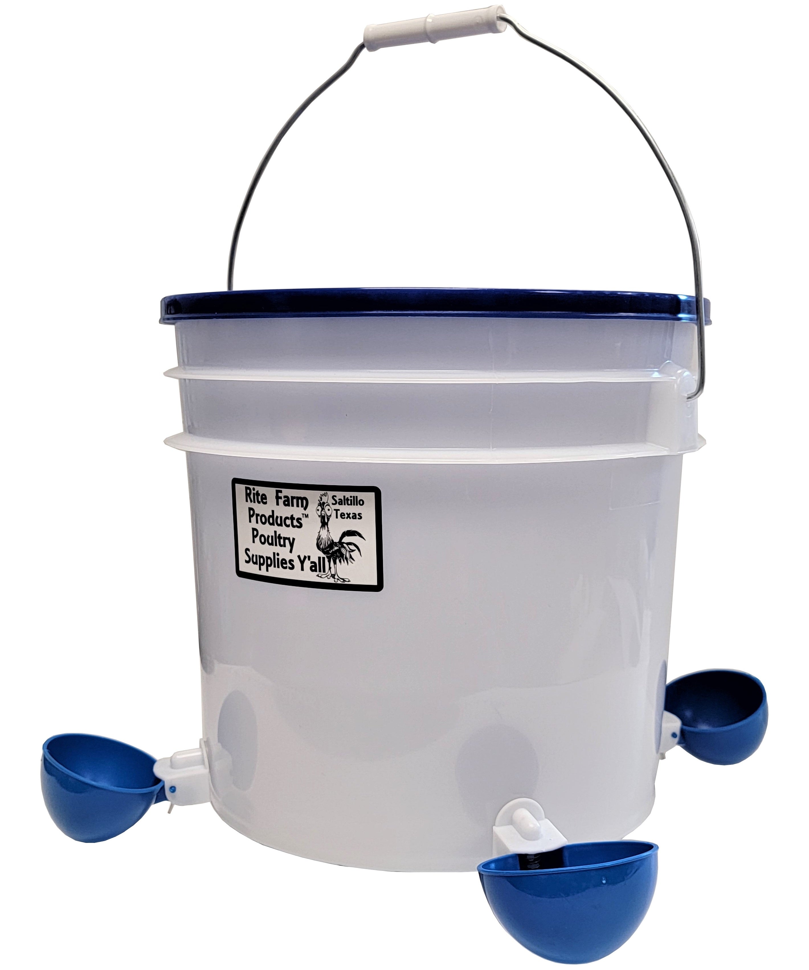 3.5 Gallon Automatic Chicken Waterer & 22lb Poultry Feeder Combo Set - 4 Cup Drinker with 4 Port Feeder for Backyard Chickens, Coops, and Small Farms