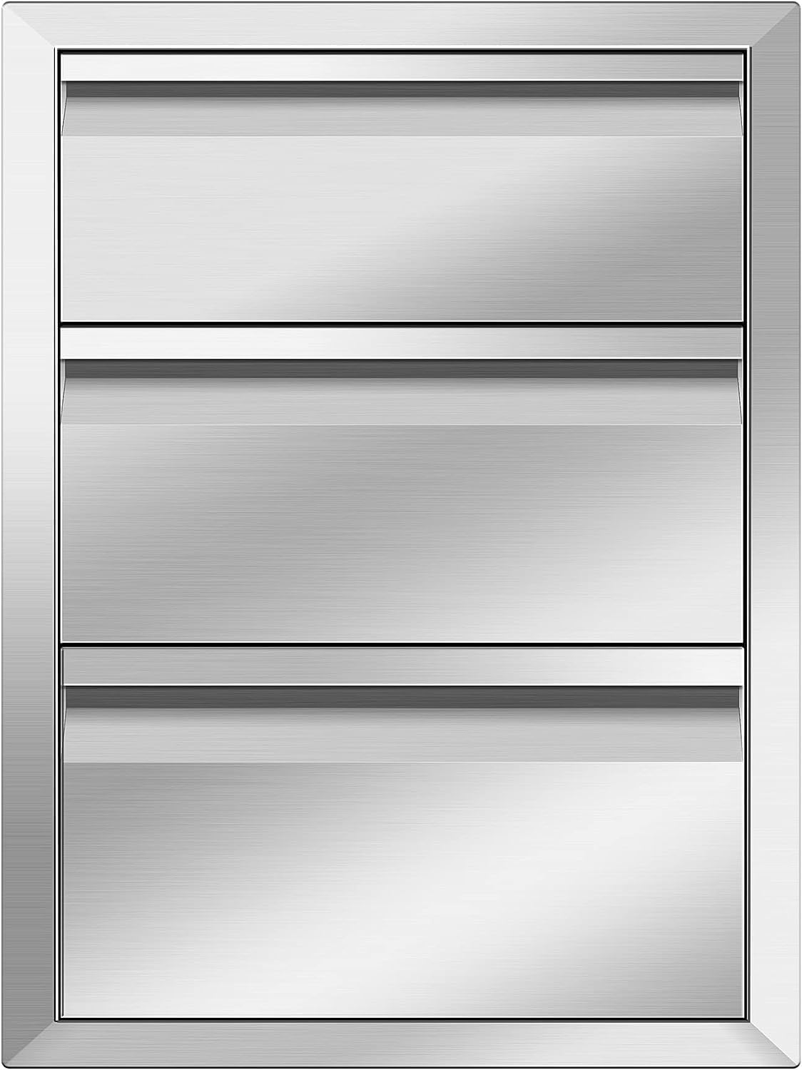 Premium Stainless Steel BBQ Drawer for Outdoor Kitchen - Single Flush Mount Storage Cabinet with Handles (14