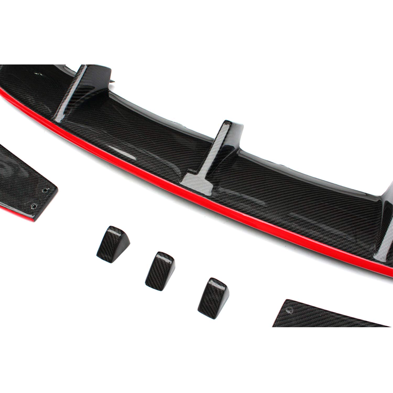 Carbon Fiber Rear Diffuser Lip Spoiler for Mercedes Benz CLA Class W117 & CLA45 AMG (2013-2016) - Red Line Trim, Sporty Upgrade for Enhanced Aerodynamics & Styling - Perfect for Car Enthusiasts & Track Day Performance
