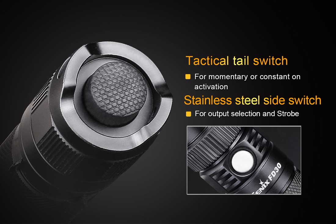 Fenix FD30 Focus Flashlight - High-Powered LED Tactical Flashlight for Outdoor, Camping, Hiking & Emergency Use (Discontinued Model)