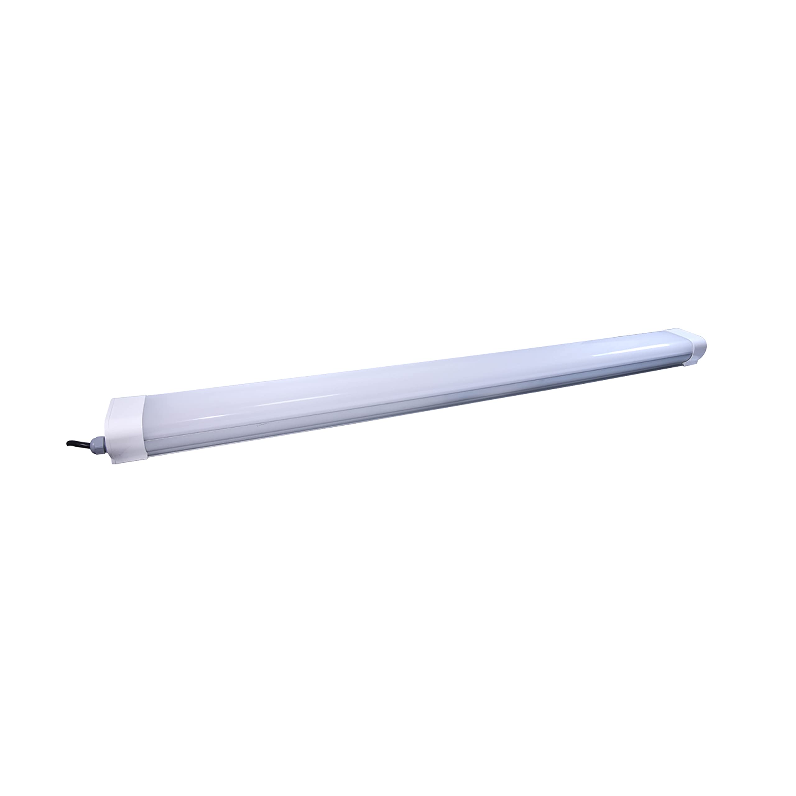 50W 4FT LED Tri-Proof Linear Fixture with Microwave Sensor - CCT Selectable (3000K-6500K) - IP65 & IK08 Rated - White/Gray Housing - Warm to Cool White Lighting - Commercial & Industrial Use (1 Pack) - Perfect for Warehouses, Garages & Outdoor Areas
