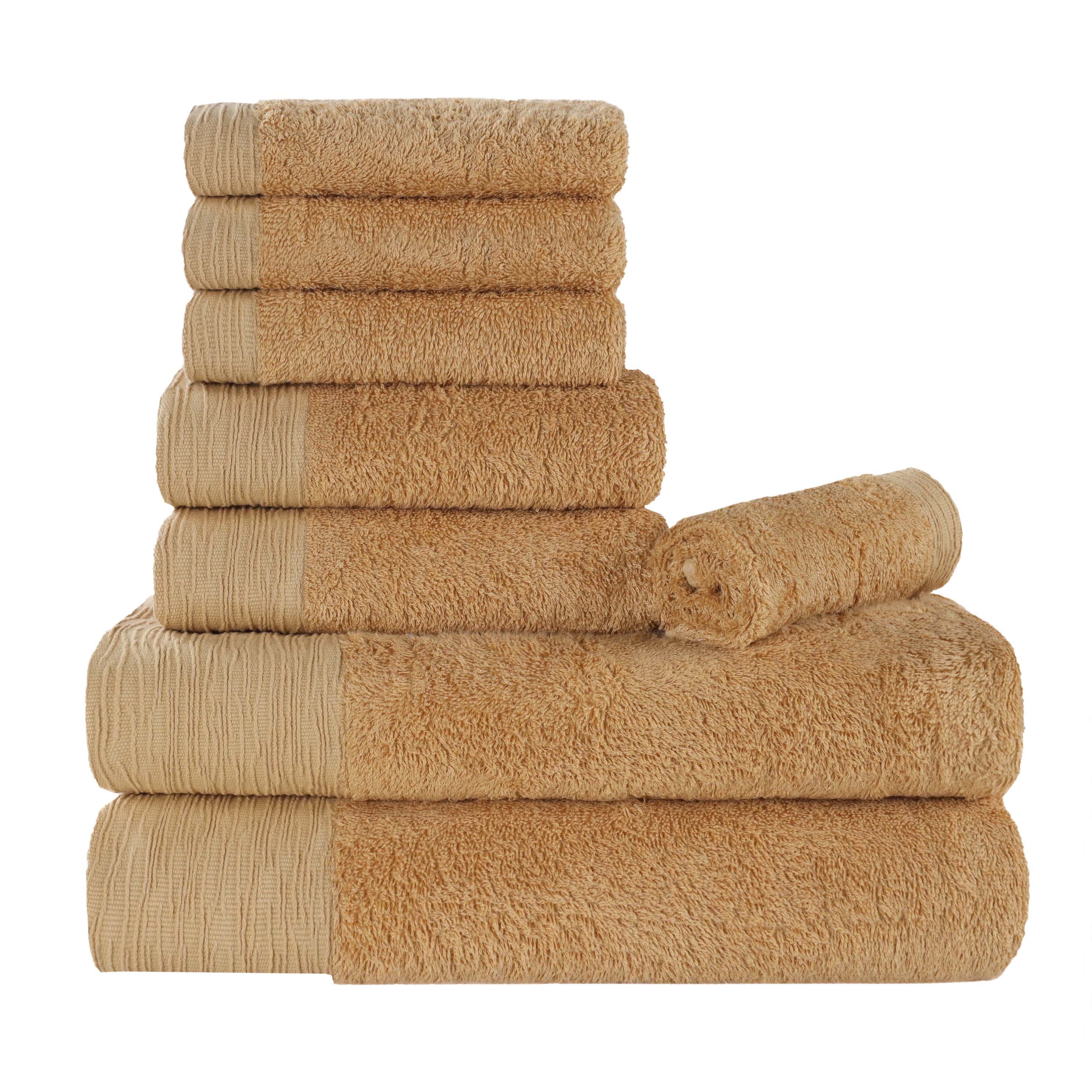 Rayon from Bamboo 8-Piece Towel Set | Ultra Soft & Eco-Friendly Bath Towels | Perfect for Spa, Bathroom & Guest Use