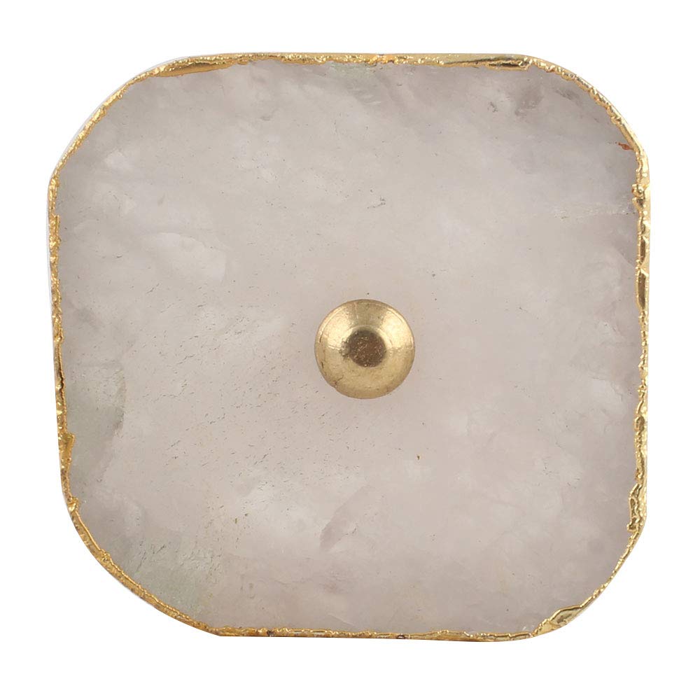 12 Pack Square Pink Marble Cabinet Knobs - Elegant Decorative Drawer Pulls for Dresser, Cabinet & Door Hardware (Luxury Home Decor, DIY Furniture Upgrade)