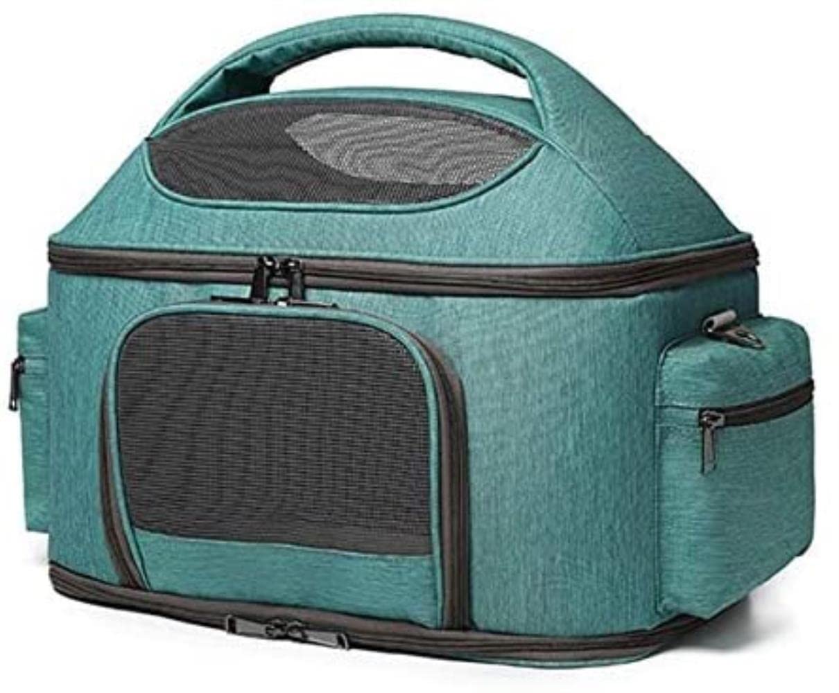 Foldable Pet Carrier Backpack - Breathable Travel Bag for Small & Medium Dogs, Cats, Puppies & Kittens | Portable Dog & Cat Carrier for Airplane, Car, Hiking & Outdoor Adventures