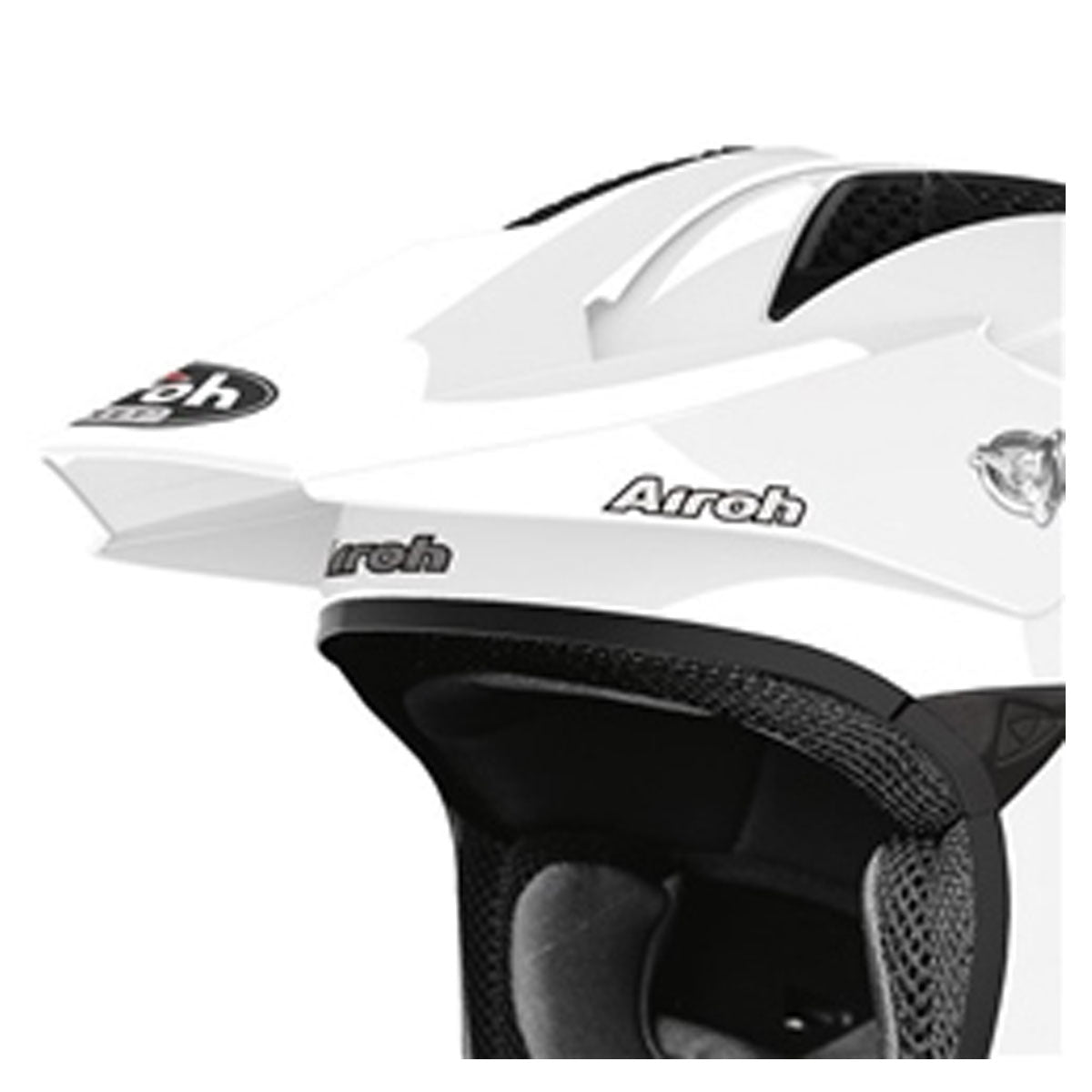 Airoh Peak TRR S Motorcycle Helmet - Glossy White - Lightweight & Durable for Off-Road & Adventure Riding