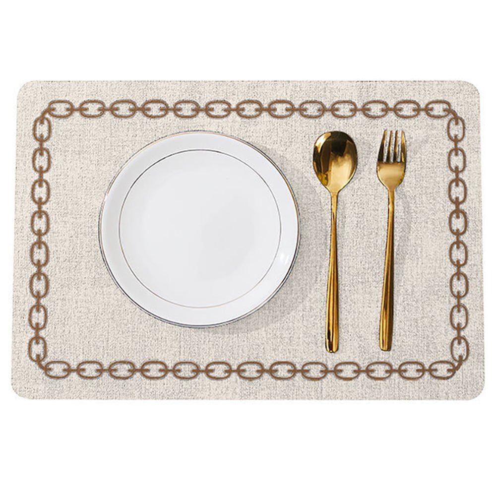 Premium Arkansas Faux Leather Placemats - Set of 4 Waterproof & Heat-Resistant Table Mats for Dining, Kitchen, or Party Decor - Elegant Home & Entertaining Essentials
