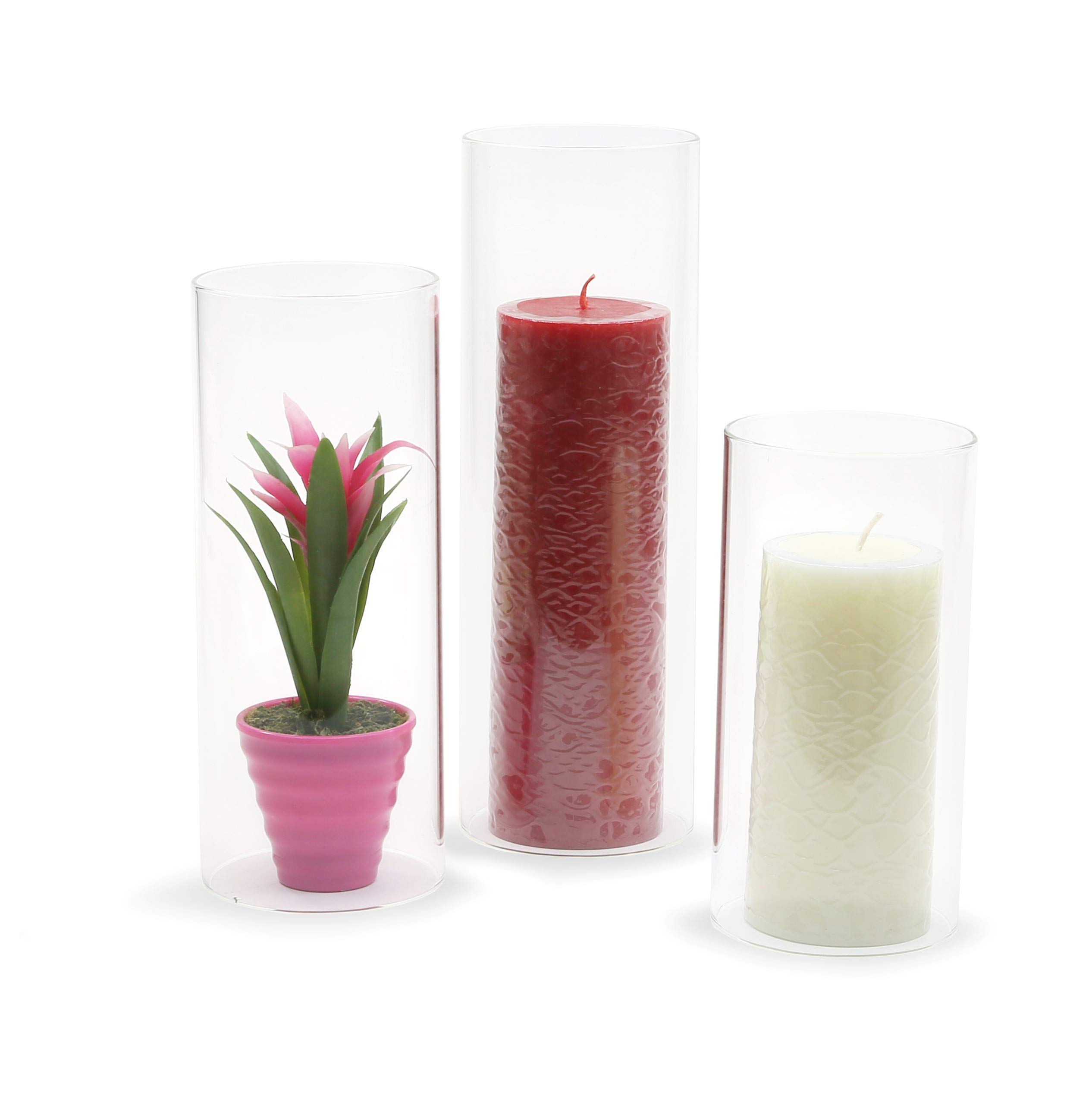 WGVI Clear Glass Hurricane Candle Holder Sleeve - 4