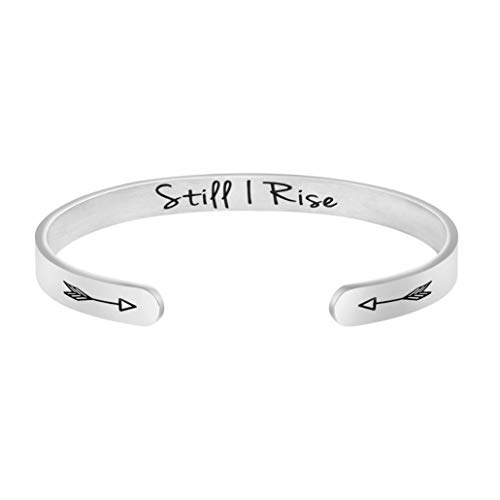 Personalized Hidden Message Cuff Bracelet - Inspirational Jewelry Gift for Women | Birthday, Anniversary, Mother's Day Present | Motivational & Thoughtful Accessory for Everyday Wear