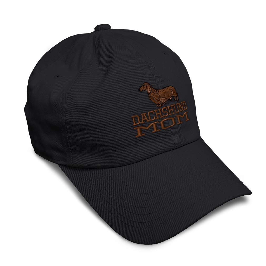 Speedy Pros Soft Baseball Cap - Dachshund Mom & Dad Hats with Embroidery - Comfortable Twill Cotton Adjustable Unisex Hat for Men & Women - Perfect for Outdoor Activities, Sports, and Casual Wear