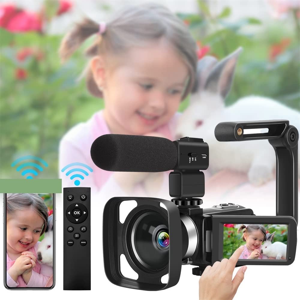 BODORME 4K Digital Camcorder with 48MP & 18X Zoom - Professional Video Camera for Vlogging, YouTube Streaming, Time-Lapse Recording (Wide Angle, No SD Card Included) - Perfect for Travel, Events, and Content Creation