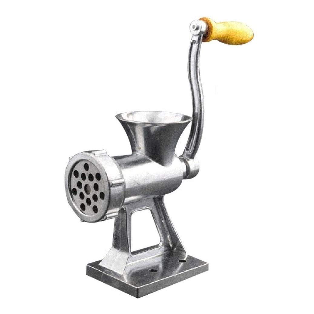 Manual Meat Grinder & Sausage Stuffer - Heavy Duty Hand Crank Mincer with Powerful Suction Base, 3 Grinding Plates & Sausage Maker Attachments for Beef, Nuts, Vegetables - Perfect for Home Kitchen, Camping & Outdoor Cooking