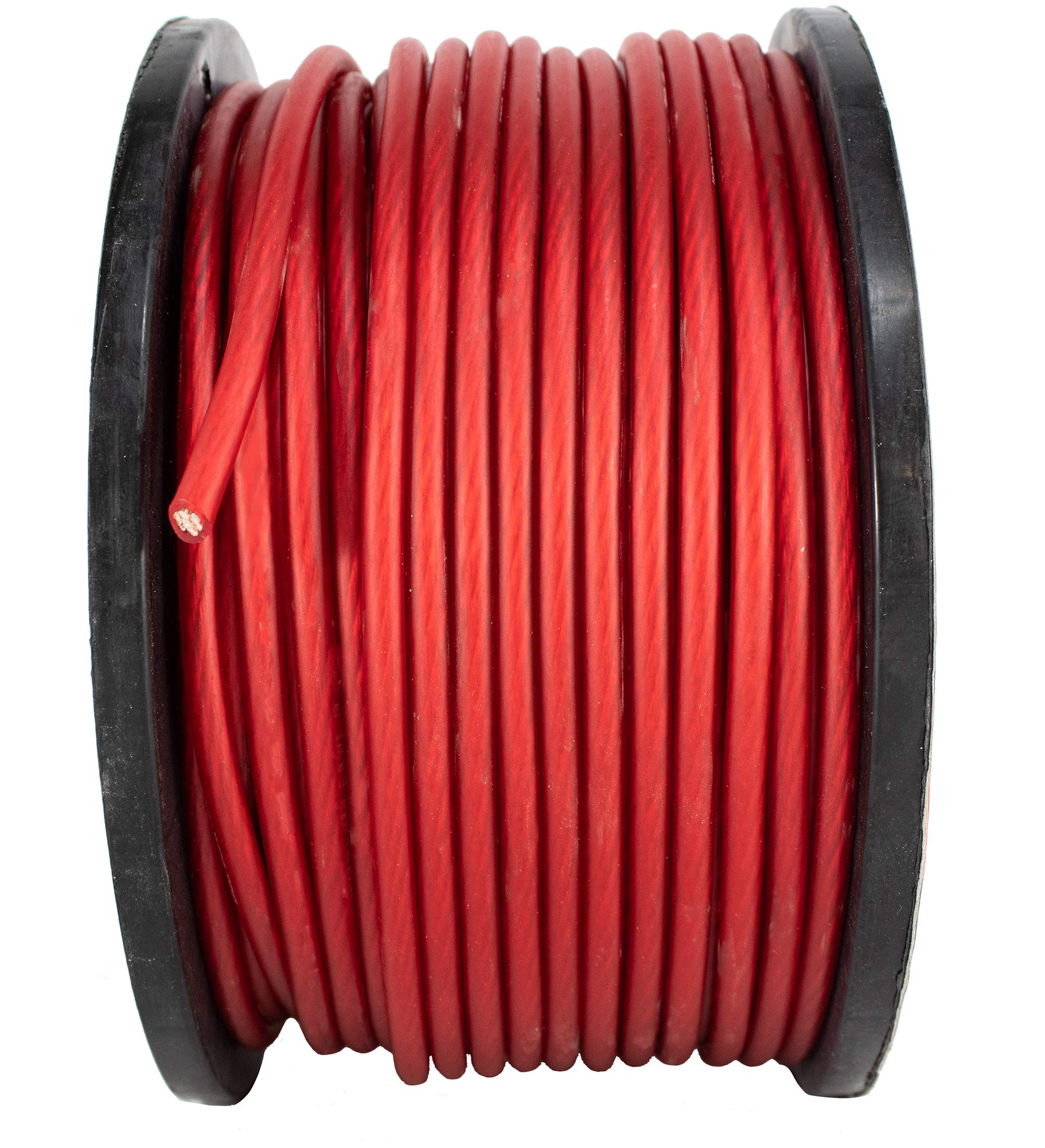 8 AWG 250FT Red Copper Power Ground Wire Cable - Heavy Duty Electrical Wiring for Automotive, Solar Panels, and Marine Applications