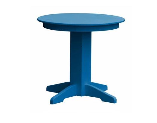 A&L Furniture 48 Inch Round Dining Table with Umbrella Hole - Solid Wood Kitchen Table for Indoor & Outdoor Use - Perfect for Patio, Garden, and Dining Room Decor