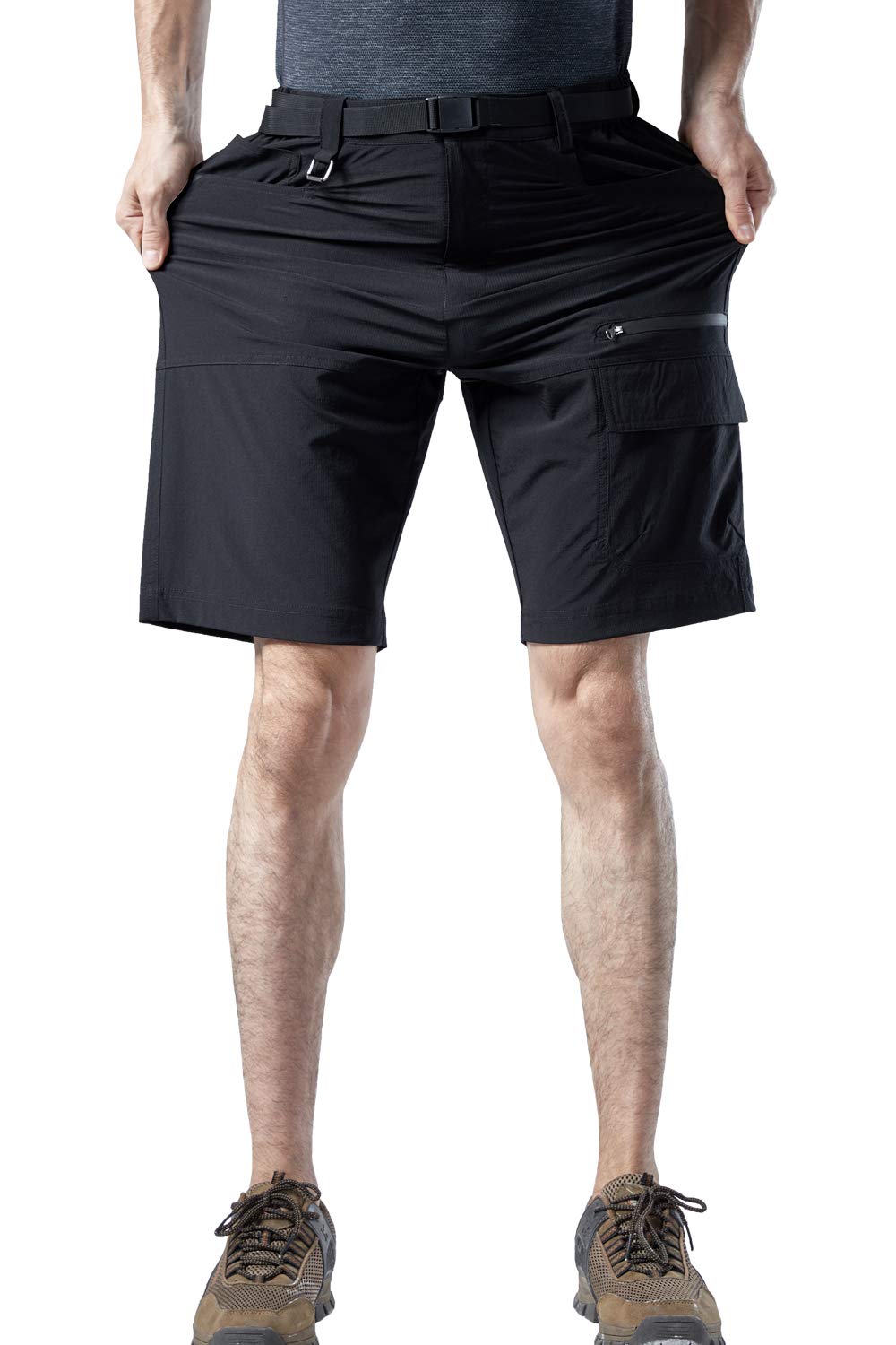 Men's Quick-Dry Elastic Shorts - Water Resistant, Durable & Plus Size - Perfect for Running, Gym, Hiking & Outdoor Activities