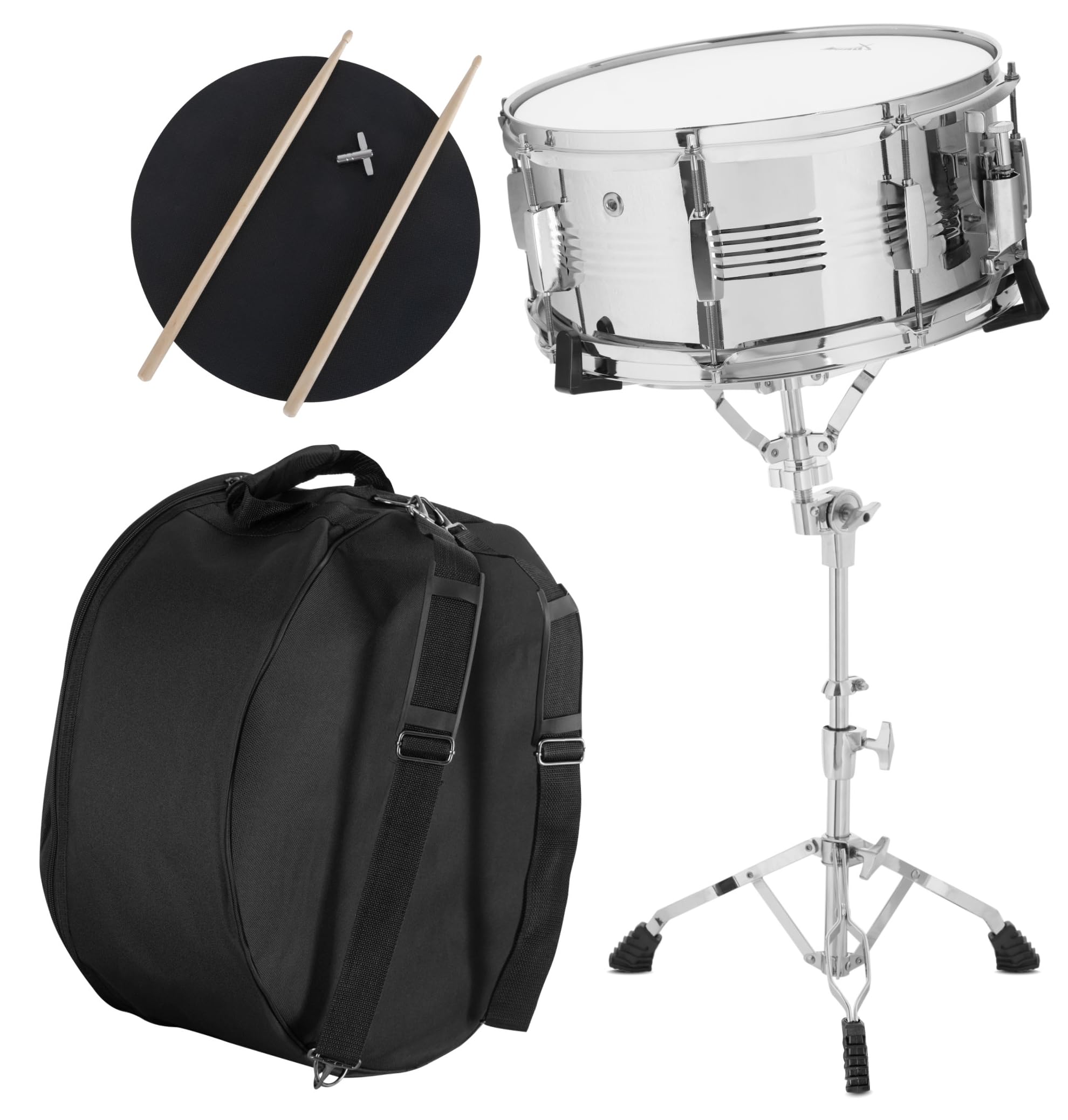 Best Snare Drum Starter Set for Beginners - Complete Drum Kit with Stand & Sticks - Perfect for Practice, School Bands & Home Music Studios