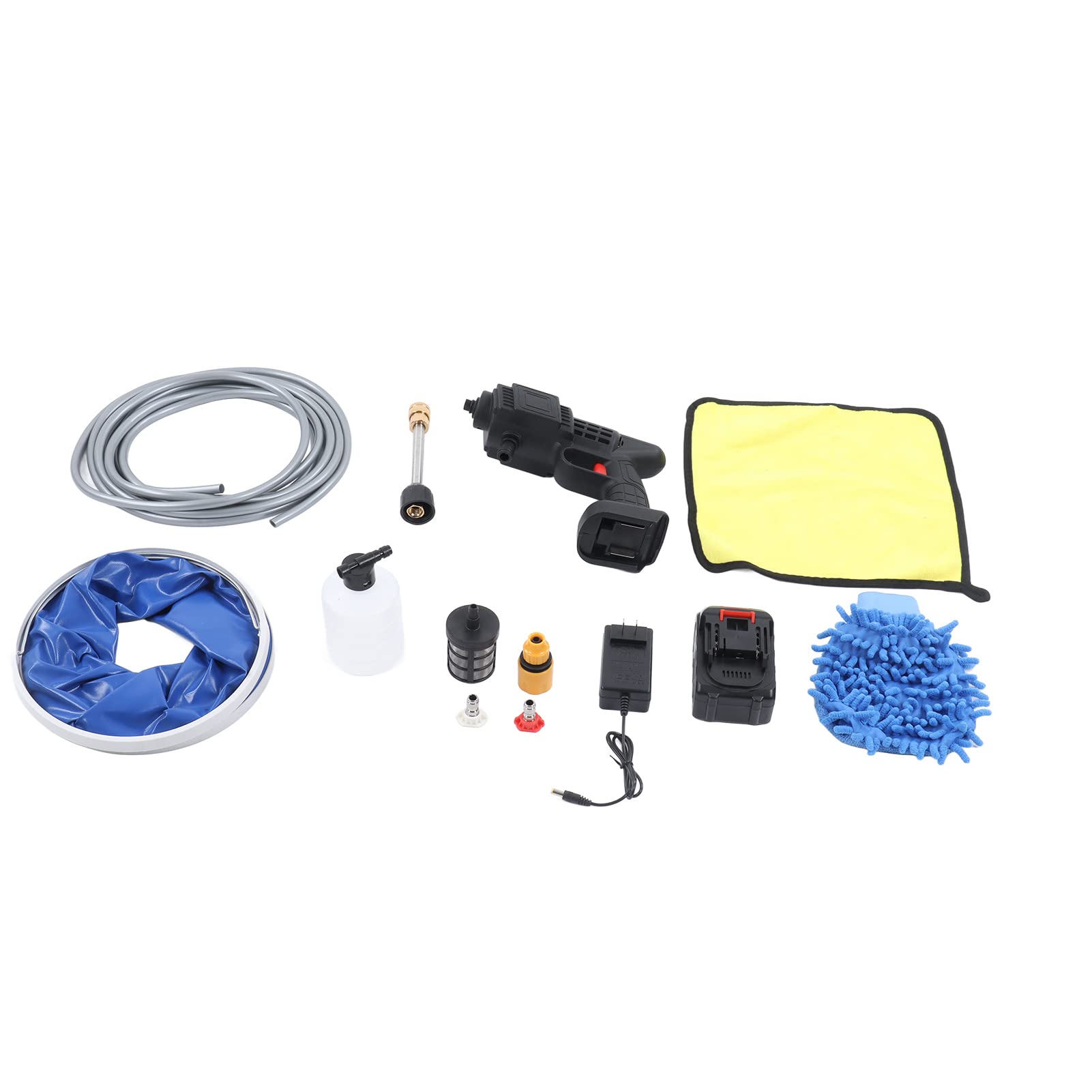 21V High Pressure Car Washer - Portable Electric Power Washer for Car, Truck, RV & Home Exterior Cleaning - Ideal for Driveways, Patios, and Outdoor Surfaces