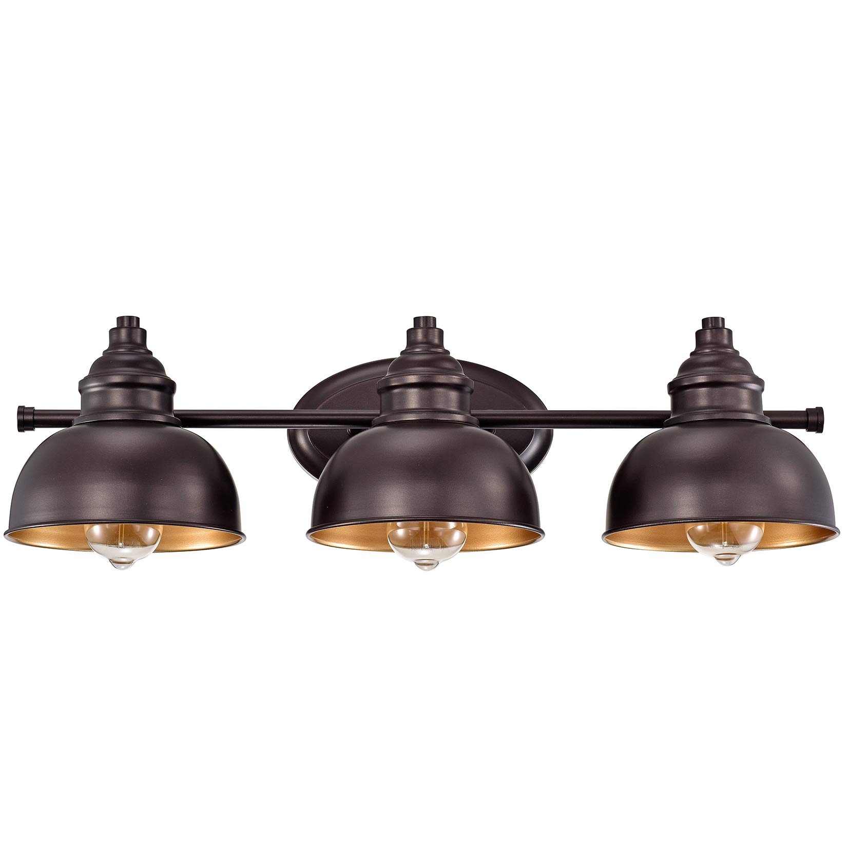 3-Light Bathroom Vanity Light Fixture - 7 Inch Oil Rubbed Bronze Wall Sconce - Modern Metal Wall Lights for Bathroom, Bedroom & Hallway - Perfect for Makeup, Shaving & Ambient Lighting