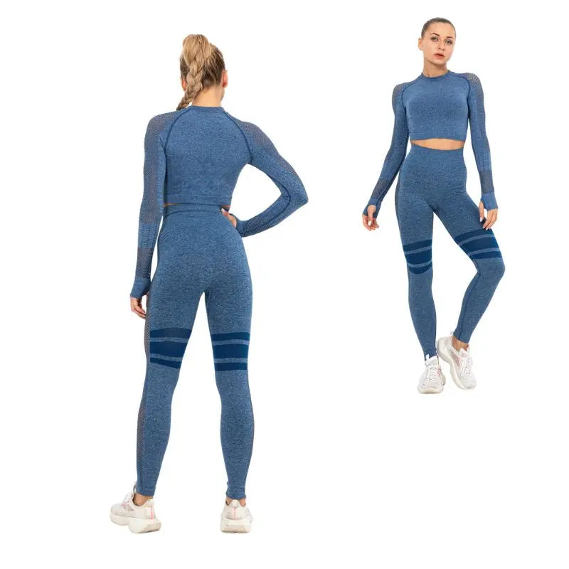 Women's Cropped Yoga Top & Shorts Set - Breathable Workout Outfit for Gym, Running & Lounge Wear | Perfect for Yoga, Pilates & Fitness Training