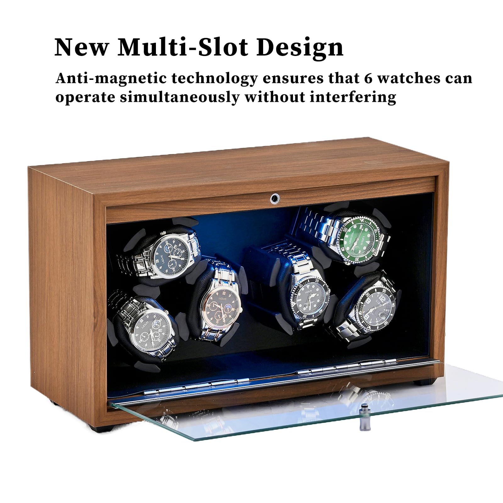 Premium Automatic Watch Winder with LED Display & Memory Foam - Ultra Quiet Japanese Motor, 4 Rotation Modes for Men's & Women's Watches - Perfect for Watch Collection Storage & Maintenance