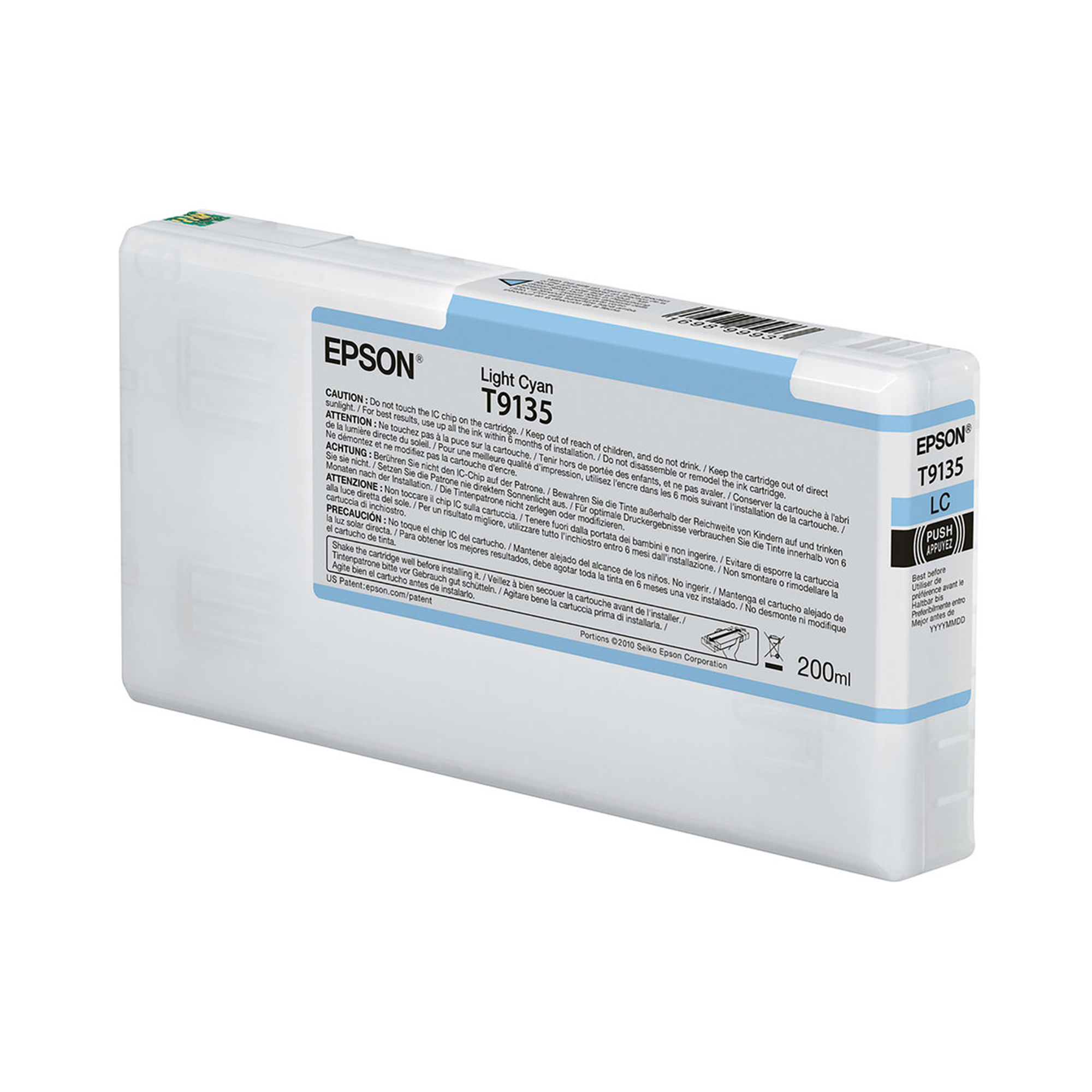 Epson T9135 UltraChrome HDX Light Cyan Ink Cartridge - 200mL for SureColor SC P5000 Printers | High-Quality Photo & Fine Art Printing Supplies | Perfect for Professional Photography, Graphic Design & Large Format Printing