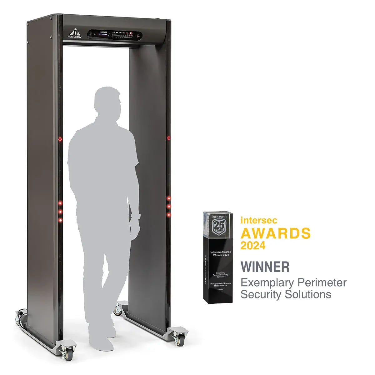 Garrett Paragon Walk Through Metal Detector - High Security Metal Detection for Airports, Schools & Events | Reliable Full-Body Screening Solution