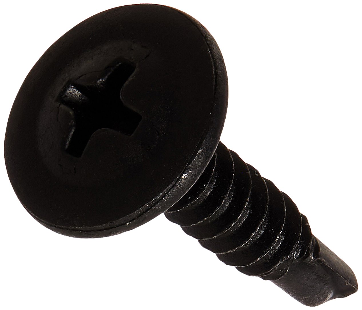 Black Steel Self-Drilling Screws #8-18 - Pack of 100 for DIY & Construction